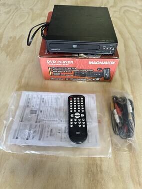 Magnavox #DP100MW8B Small Compact DVD Player W/Remote & RCA Cables-Tested/Works